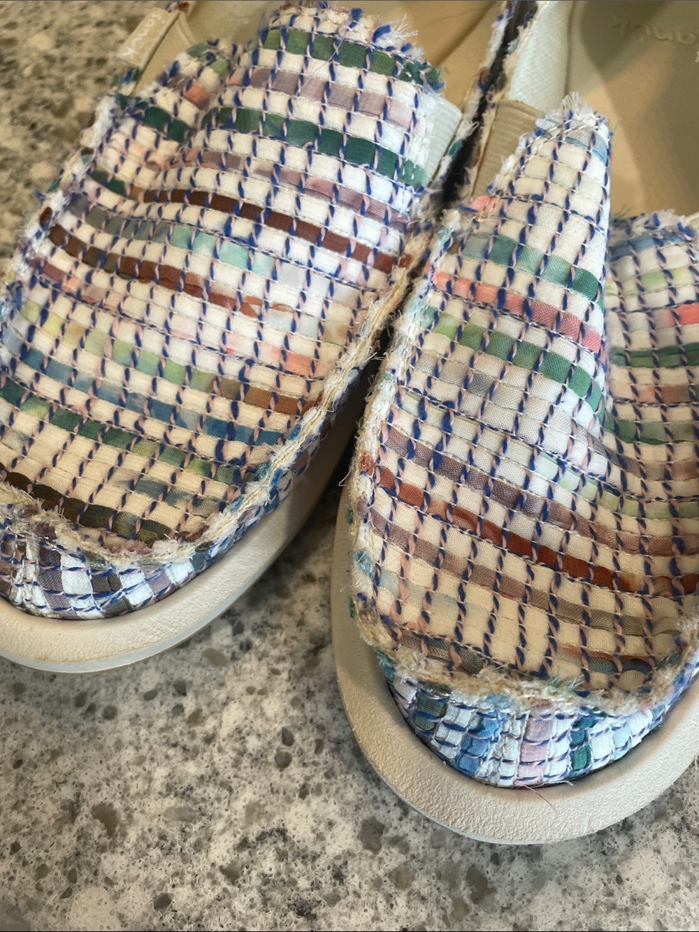 Sanuk Women's Slip-On Casual Flats in Multicolor Tweed - Picture 2 of 8